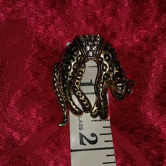 Jaguar Goldtone Brooch Pin Cat Tail Moves - Picture 4 of 4